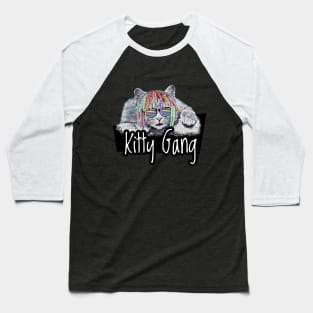 Kitty Gang - Funny and Cute Swag Cat Design Baseball T-Shirt